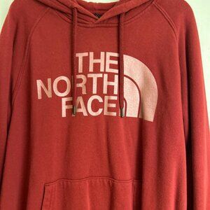 North Face Red Fleece Lined Hoodie